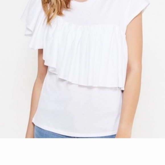 White Ruffled Top - Picture 5 of 5